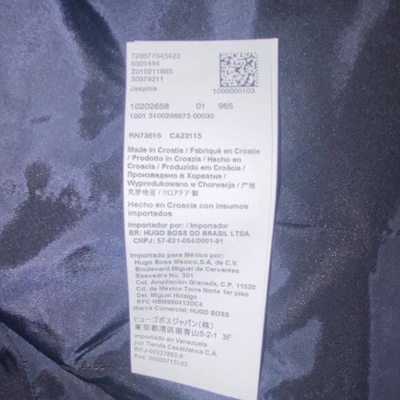 NEW Hugo Boss Jasyma Blazer Navy Blue Striped Size 2 - Picture 9 of 13